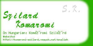 szilard komaromi business card